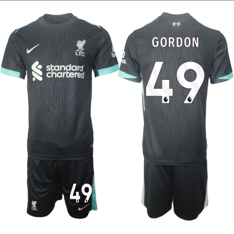 Men 2024-2025 Club Liverpool away Black 49 Soccer Jersey